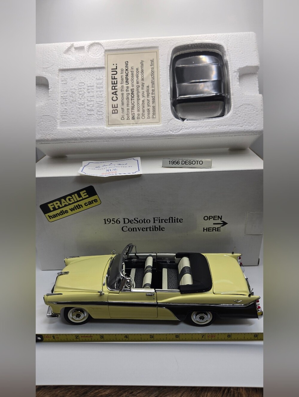 Danbury Mint 1956 DeSoto Fireflite Convertible die-cast model car in 1:24 scale